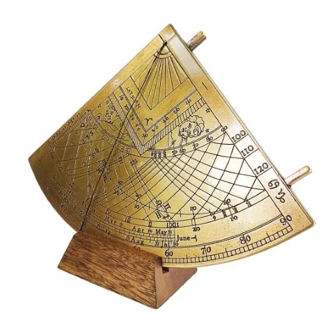 Instrument astronomic decorativ Hemisferium H39, alamă, înălțime 17 cm, lățime 15 cm