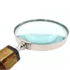 Lupă Giftdeco NC1099A, alamă, sticlă și os, lungime 24,5 cm, diametru 10 cm, stil colonial