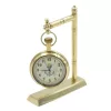 Ceas decorativ Giftdeco NC2126, alamă și sticlă, înălțime 12 cm, lățime 9,5 cm, stil retro, nautic