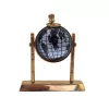 Ceas decorativ Giftdeco NC2963, alamă și sticlă, înălțime 11 cm, lățime 9,5 cm, stil nautic