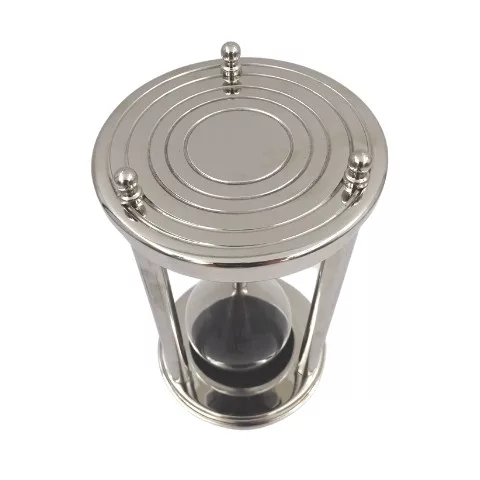 Clepsidră Giftdeco NC3011, aluminiu și sticlă, 10,15 x 10,15 x 20,25 cm, stil industrial, modern
