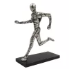 Figurină decorativa Giftdeco MT202, aluminiu și lemn, înălțime 24 cm, lățime 8 cm
