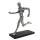 Figurină decorativa Giftdeco MT202, aluminiu și lemn, înălțime 24 cm, lățime 8 cm