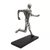 Figurină decorativa Giftdeco MT202, aluminiu și lemn, înălțime 24 cm, lățime 8 cm