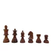 Set sah Giftdeco G114, lemn de trandafir și alamă, înălțime 7,5 cm, stil clasic