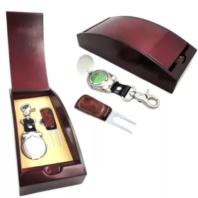   Accesoriu de birou Giftdeco G032, metal și lemn, 21 x 12 x 4 cm