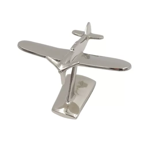Machetă avion Giftdeco N-0896, aluminiu și metal, 17 x 14 x 11 cm, stil industrial, modern