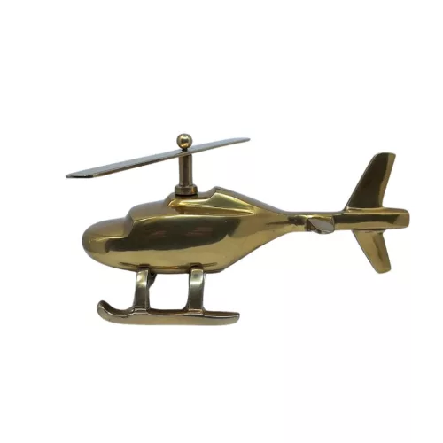 Machetă elicopter Giftdeco N-2962, aluminiu și metal, 32 x 14 x 14 cm, stil minimalist, modern