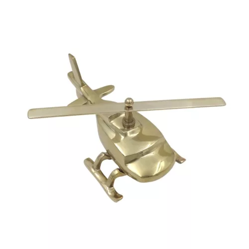 Machetă elicopter Giftdeco N-2962, aluminiu și metal, 32 x 14 x 14 cm, stil minimalist, modern