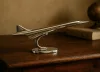 Machetă avion Giftdeco, aluminiu și metal, 31 x 12 x 13 cm, stil minimalist, modern