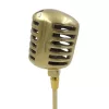 Miniatură microfon retro Giftdeco 92715B din aluminiu, 25 x 11,5 cm