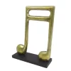 Statuetă muzicala Giftdeco MUS-22, aluminiu și lemn, 26 x 20 x 6,5 cm
