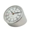 Ceas de birou Giftdeco CLK-0212, metal și lemn, 13 x 13 x 19 cm, stil modern
