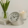 Ceas de birou Giftdeco CLK-0212, metal și lemn, 13 x 13 x 19 cm, stil modern
