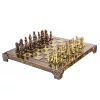 Set sah metalic Giftdeco S1CBRO, 20 x 20 cm, stil bizantin