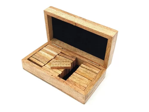 Obiect decorativ Giftdeco BR157, lemn de mango și alamă, 15 x 8 x 4,5 cm