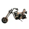 Machetă motocicletă chopper Giftdeco M33, metal, 15 x 6 x 9,5 cm, stil industrial