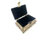 Cutie pentru bijuterii Giftdeco 21-20L, metal auriu, 16,8 x 12,2 x 9,2 cm, stil Ludovic