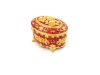 Cutie pentru bijuterii Giftdeco, metal, 9 x 6,5 x 5,5 cm, stil modern