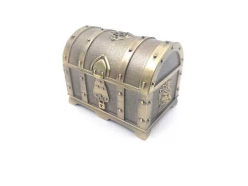 Cutie pentru bijuterii Giftdeco, metal, 7 x 5 x 5 cm, stil retro, vintage, clasic