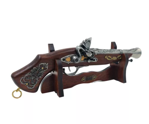Obiect decorativ La Balestra, metal și lemn, lungime 38 cm