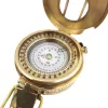 Busolă Giftdeco CA32/2.5, alamă și lemn, lungime 10 cm, diametru 6,5 cm