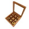 Obiect decorativ Giftdeco DNU-004, alamă, sticlă și lemn, 12,5 x 12,5 x 2,5cm, stil clasic