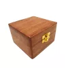 Obiect decorativ Giftdeco DNU-017, alamă, lemn și textil, 6 x 6 x 4 cm