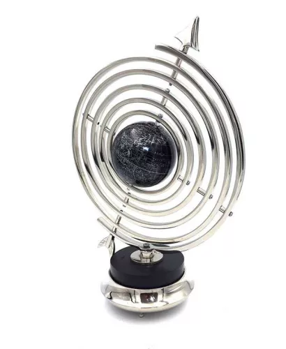 Astrolab decorativ Giftdeco NI9117, aluminiu, înălțime 44,5 cm, stil retro, modern, clasic