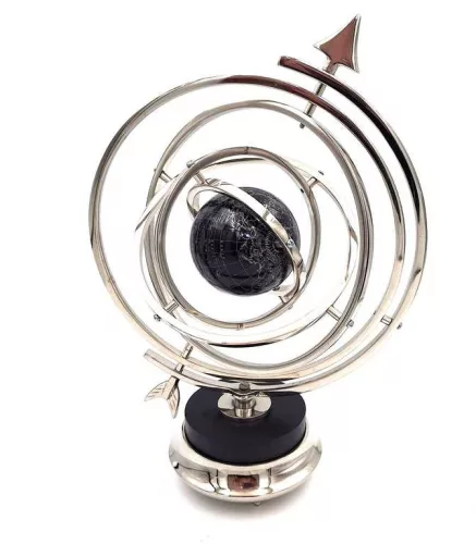 Astrolab decorativ Giftdeco NI9117, aluminiu, înălțime 44,5 cm, stil retro, modern, clasic