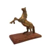 Figurină decorativa Giftdeco NI9537, aluminiu și lemn, 27,5 x 15 x 27,5 cm, stil retro, glamour