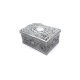 Cutie pentru bijuterii Giftdeco, metal, 6 x 5 x 3cm, stil modern, clasic