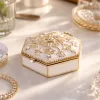 Cutie cadou Giftdeco B0035-08WH, metal, 5 x 5 x 2cm
