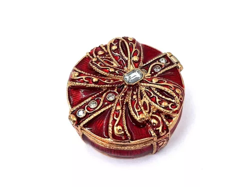 Cutie pentru bijuterii Giftdeco B0118-08, metal, 4 x 4 x 1cm