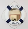 Obiect decorativ Giftdeco RS50C-L, sticlă și textil, 50 x 6,5 x 50 cm, stil nautic