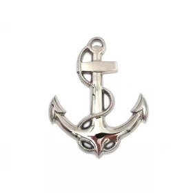   Ancoră decorativă de perete Giftdeco N-5446, metal argintiu, lungime 34 cm