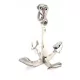 Ancoră decorativă Giftdeco N-2988, metal argintiu, înălțime 20 cm, stil nautic