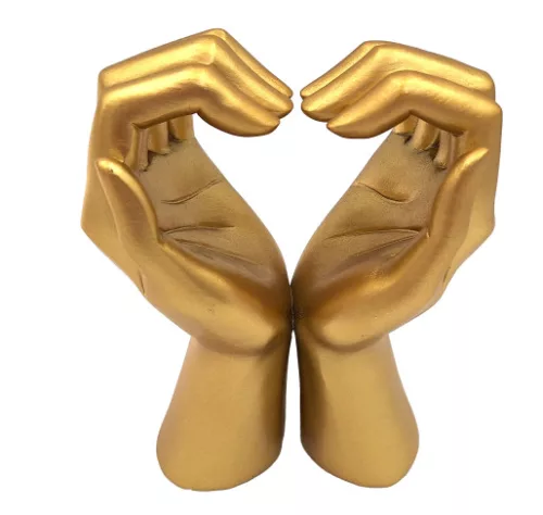 Figurină decorativa Giftdeco, rășină, 12,8 x 7,6 x 16,4 cm, stil glamour, modern