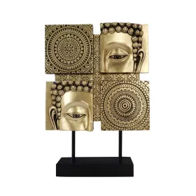   Figurina Mandala budista Giftdeco 43715, polirasina aurie, 24,3 x 7,8 x 34,3 cm