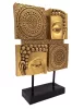 Figurina Mandala budista Giftdeco 43715, polirasina aurie, 24,3 x 7,8 x 34,3 cm