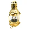 Lampa nautica retro Giftdeco SL10, alama si sticla, auriu, 26 x 15 cm