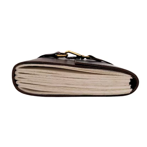 Jurnal Giftdeco AH06, piele de bivol și metal, 20 x 15 cm, stil retro, vintage, clasic