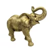 Miniatură trompeta Giftdeco, Golden Elephant with Raised Decorative Figurine 141FJZ, rășină, 20,5 x 7,8 x 16,8 cm, stil modern, clasic