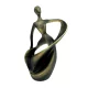 Figurină dansatoare Giftdeco E44446, rășină, auriu antichizat, 14,1 x 6,8 x 24,2 cm