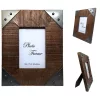 Ramă foto Giftdeco 30374A, lemn de mango și metal, foto 10 x 15 cm, 27,5 x 22,5 cm, stil vintage