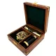 Set cadou retro Giftdeco NC102365 – busolă, lunetă și clepsidră