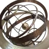 Astrolab decorativ Giftdeco AML141A, alamă și lemn, 36 x 36 x 52 cm, stil clasic