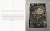 Busolă Giftdeco AH12, piele de capra și metal, 15 x 10 cm, stil retro, vintage, nautic
