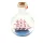 Corabie decorativa in sticla Giftdeco MA2012, 8,5 x 8,5 x 10,5 cm, stil nautic, clasic
