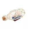 Corabie decorativă Giftdeco S2036B, sticlă și lemn, 18 x 7,5 x 8,5 cm, stil nautic, clasic, boho